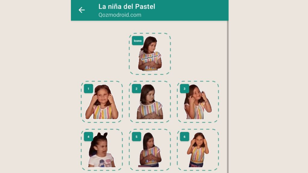 Sticker maker: Nuevos STICKERS de la niña del pastel
